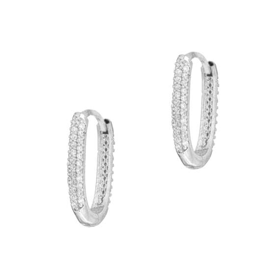 kessajewels-OVAL EARRINGS Ασημένια σκουλαρίκια με καρφωμένες πέτρες ζιργκόν