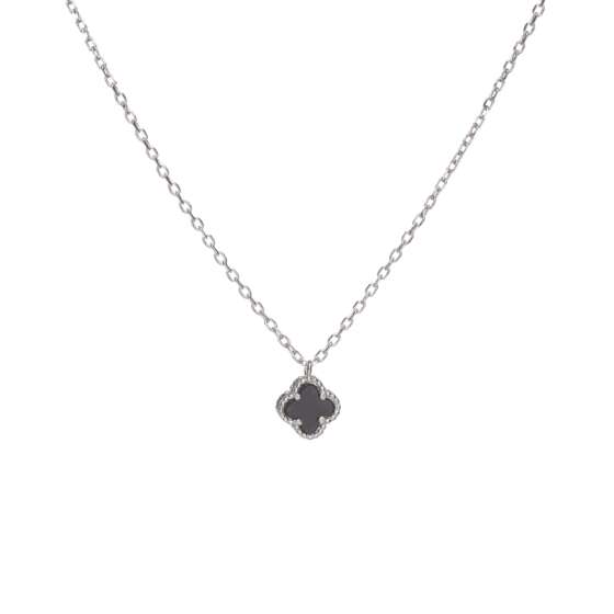 kessajewels-VANA NECKLACE Ασημένιο κολιέ τύπου van cleef με όνυχα.