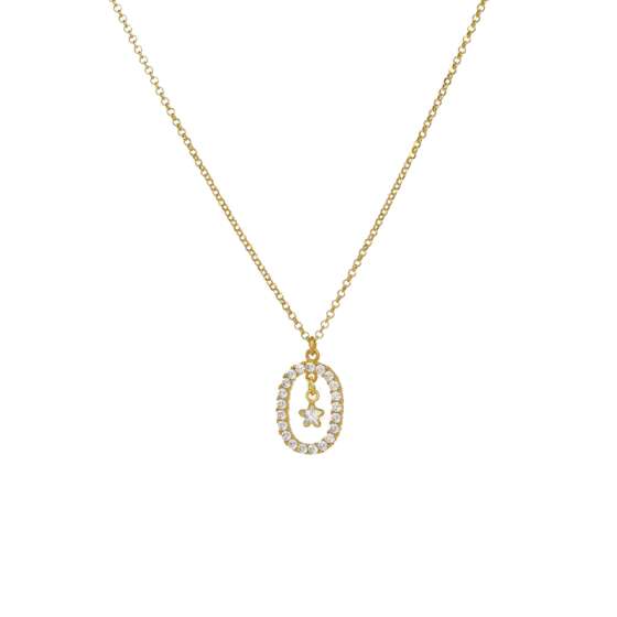 kessajewels-ETOILE NECKLACE Ασημένιο κολιέ με αστέρι και καρφωμένες πέτρες ζιργκόν.